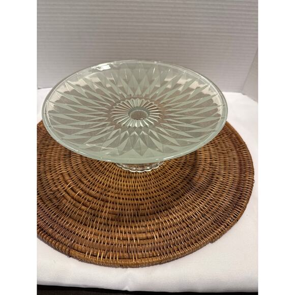 Clear Glass Cake Dessert Bowl Pedestal Foot 7.75" x 4" - Picture 3 of 8